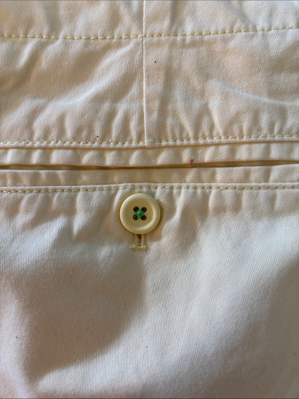 Lilly Pulitzer"Palm Beach Fit" size 12 yellow pants w/signature green waistband - Picture 3 of 3